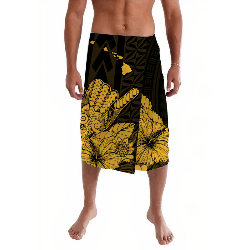 Hawaii Shaka Sign Lavalava Gold Version
