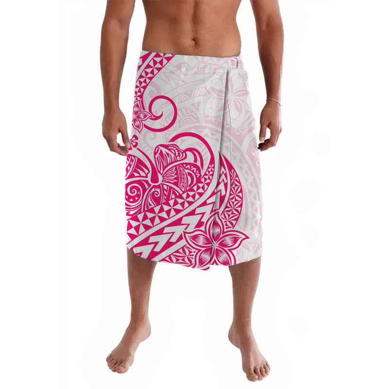 Polynesian Tribal Tattoo Retro Lavalava Pink Screen Color