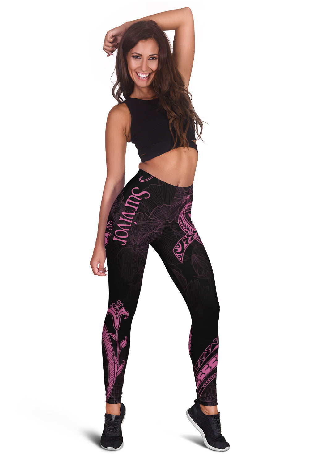 Hawaii Leggings Combo Breast Cancer Survivor Mix Hibiscus