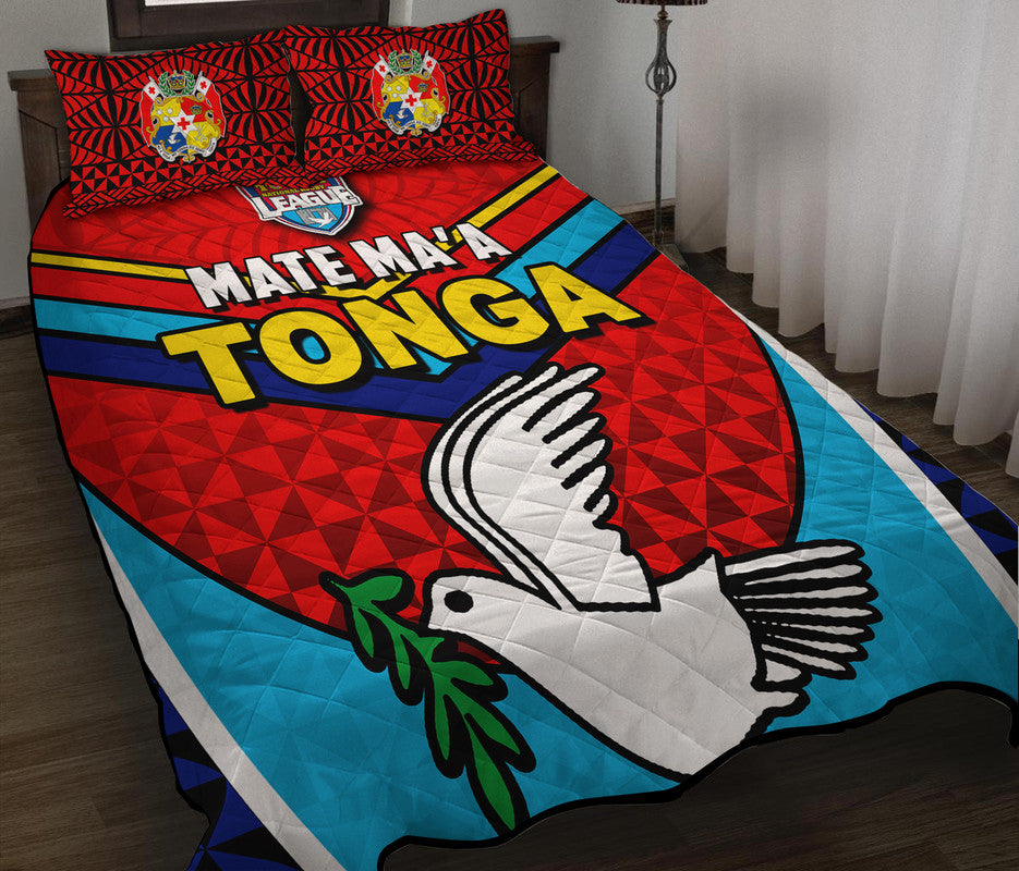 Tonga Mate Ma'a Rugby Quilt Bed Set Jersey