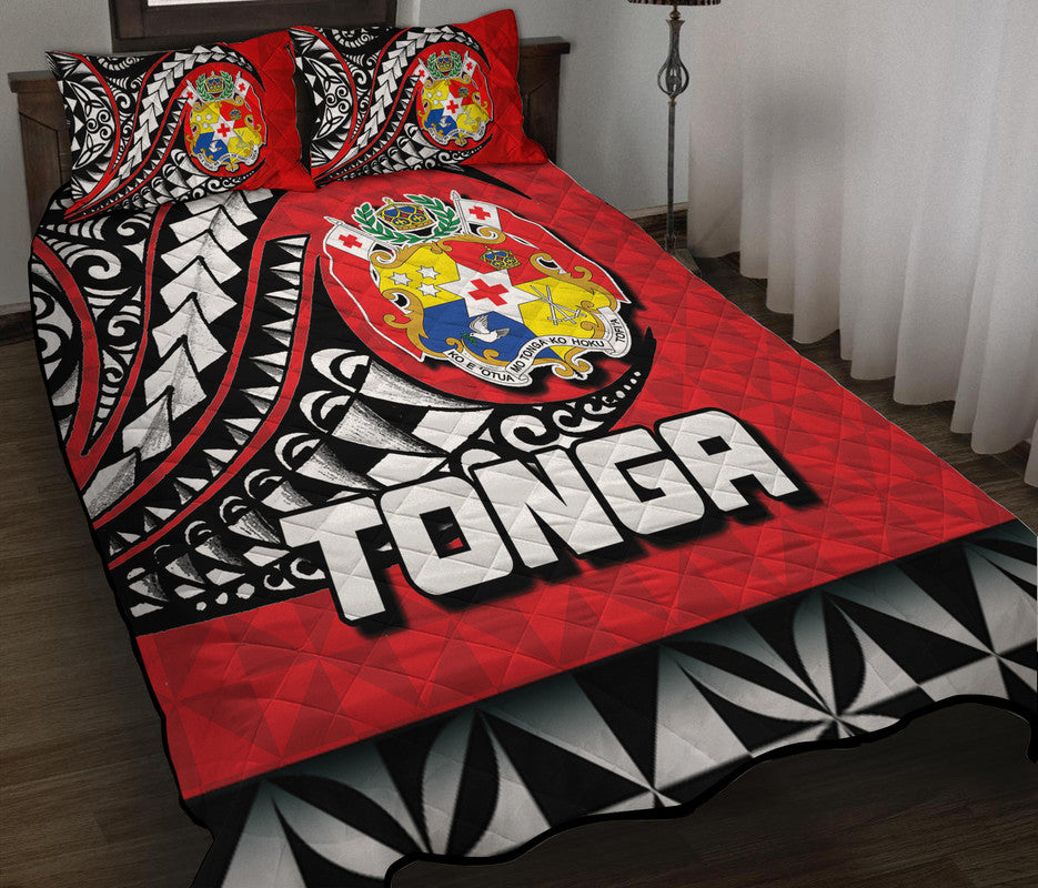 Tonga Quilt Bed Set Polynesian Tattoo