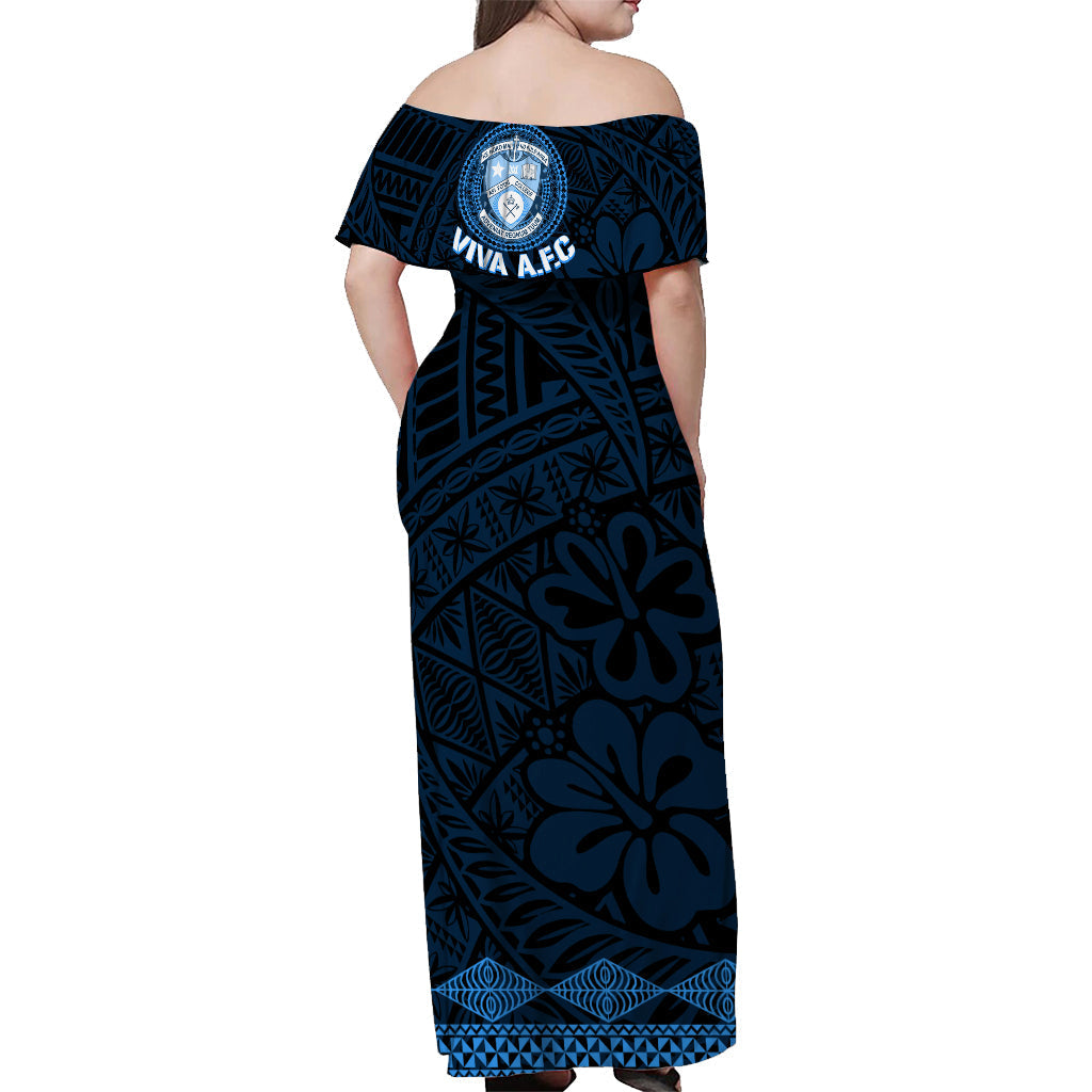 Tonga Apifo'ou College Off Shoulder Long Dress Viva AFC Black