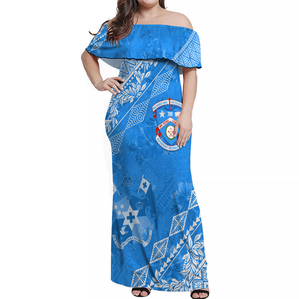 Apifoou College Tonga Off Shoulder Long Dress Kupesi Style Ver01