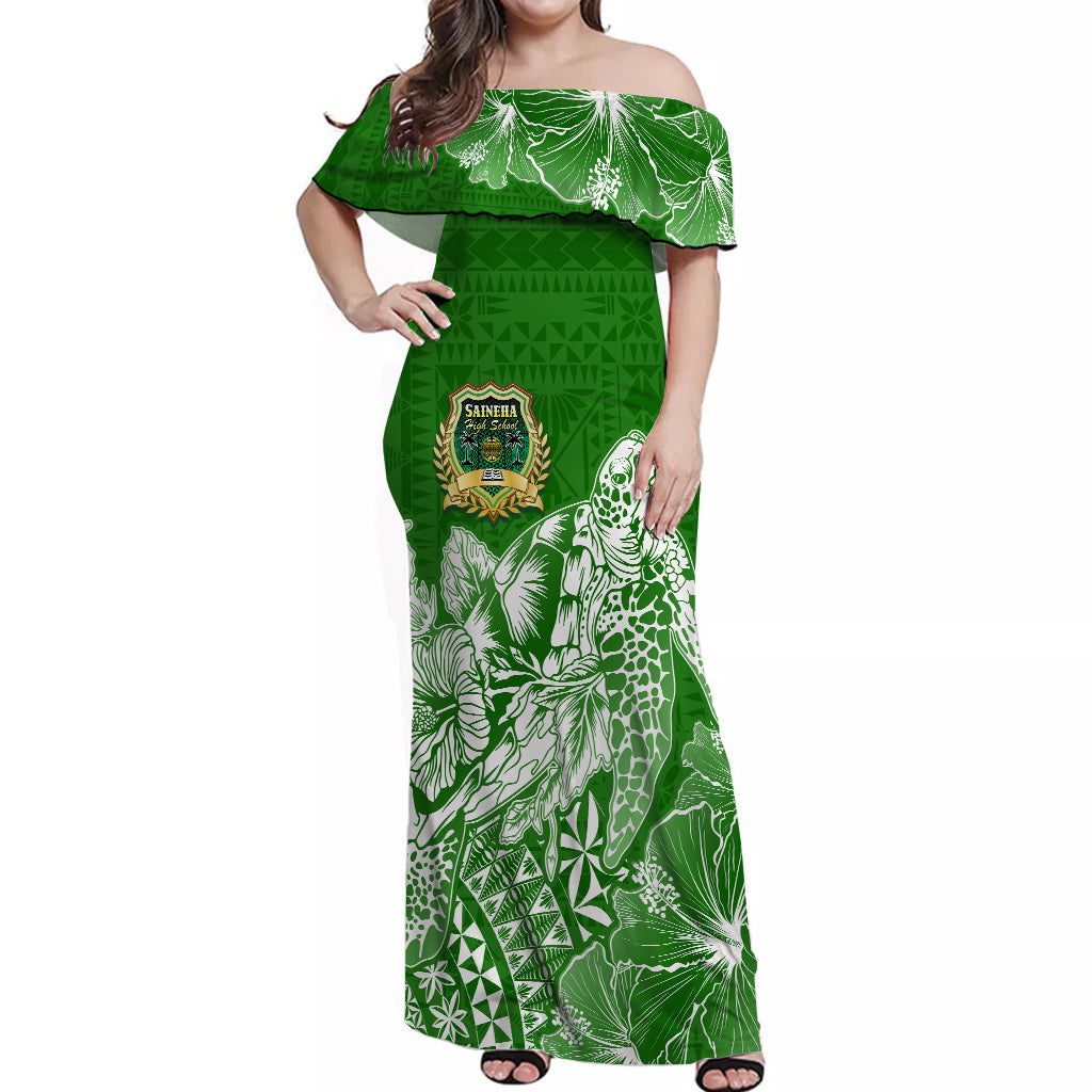 Saineha High School Tonga Off Shoulder Long Dress Kupesi Style Ver02