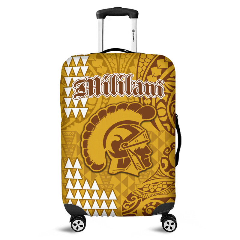 Hawaii Mililani High School Hawaii Luggage Cover Tribal Kakau