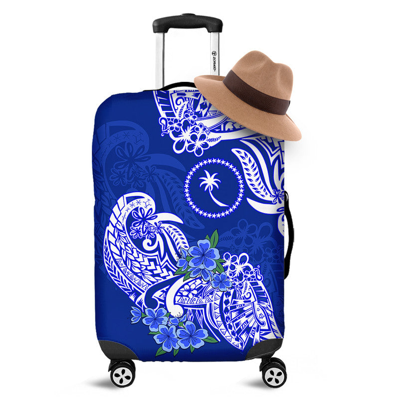 FSM Chuuk State Luggage Cover Polynesian Floral Tribal