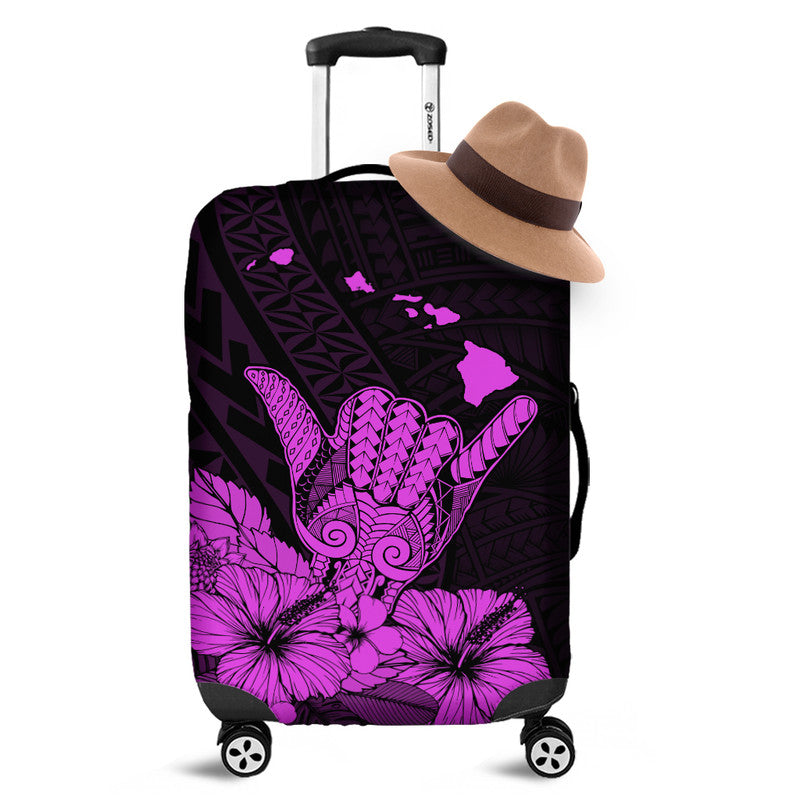 Hawaii Shaka Sign Luggage Cover Purple Version