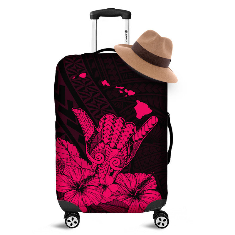 Hawaii Shaka Sign Luggage Cover Pink Version