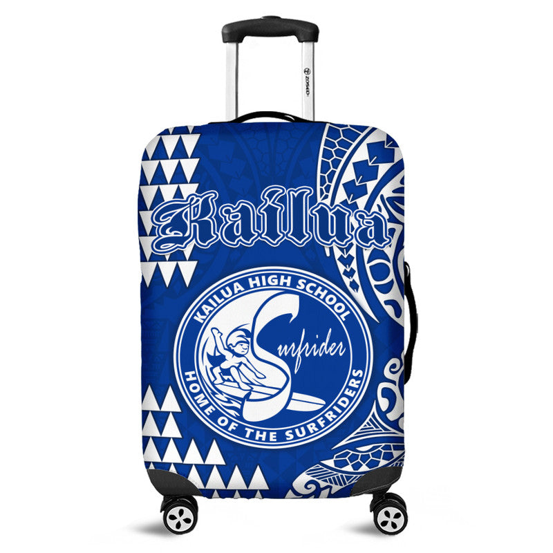 Hawaii Kailua High School Luggage Cover Tribal Kakau