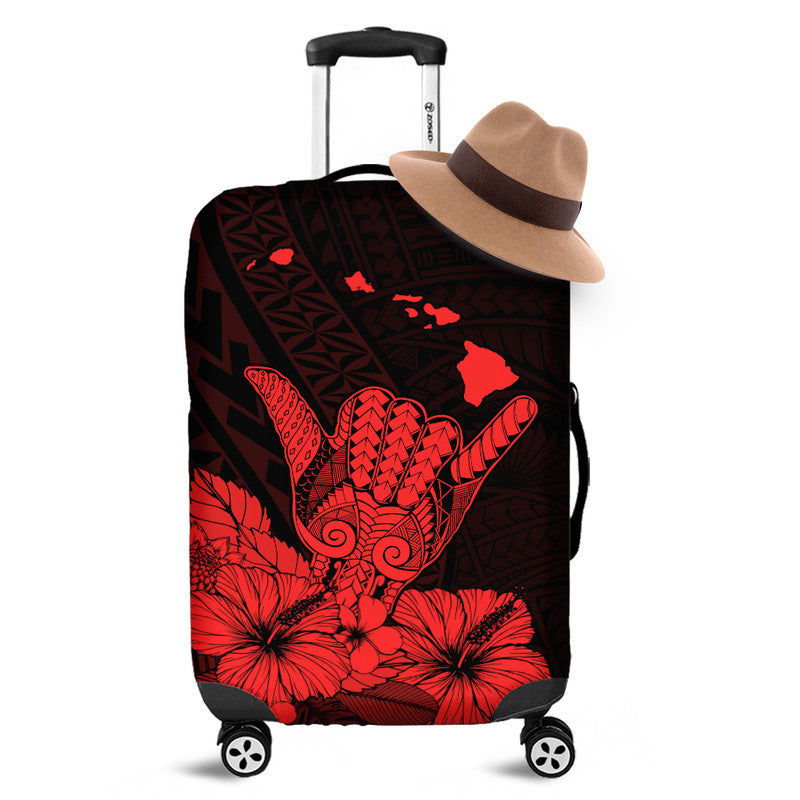 Hawaii Shaka Sign Luggage Cover Red Version