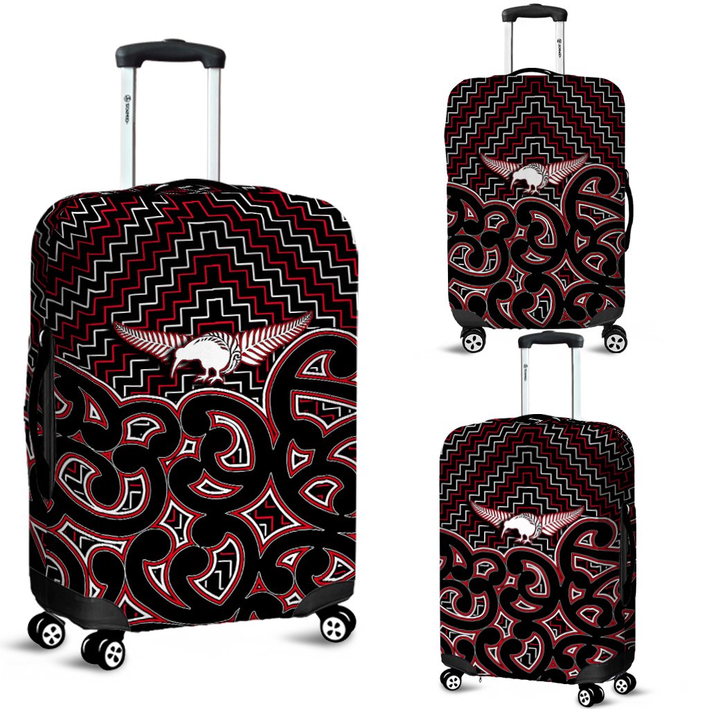 New Zealand Luggage Maori Graphic Tee patterns Red