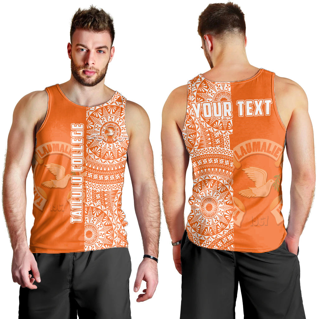 Custom Personalised Tailulu Tonga College Men Tank Top Tongan Ngatu Pattern