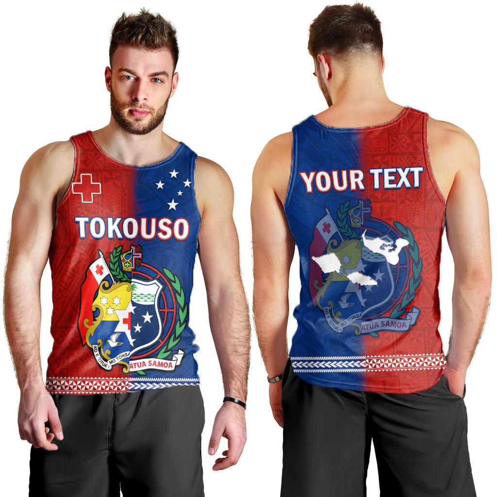 Custom Personalised TokoUso Men Tank Top Tonga and Samoa United We Stand Divided We Fall