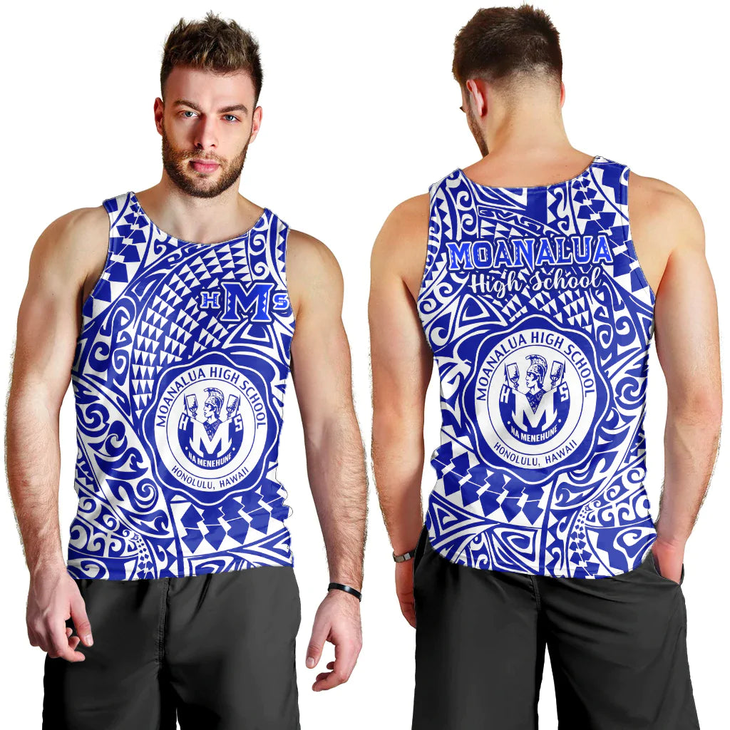 Hawaii Men Tank Top Moanalua High School Tribal Kakau