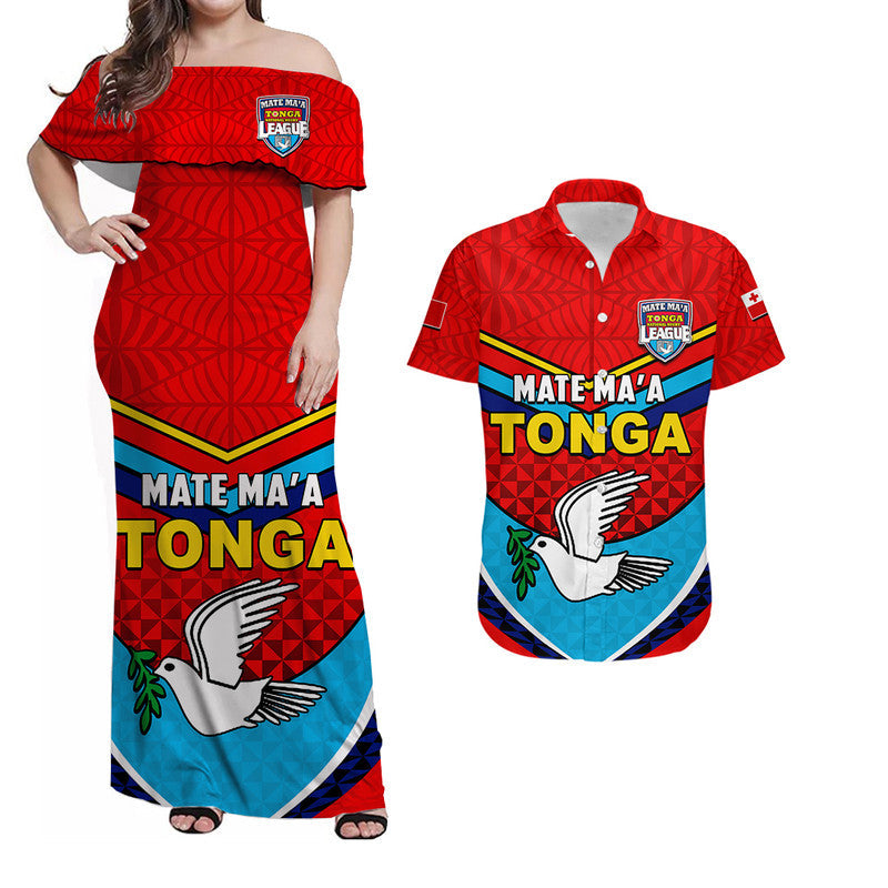 Matching Outfits For Couples Tonga Mate Ma'a Rugby Combo Dress And Shirt Jersey