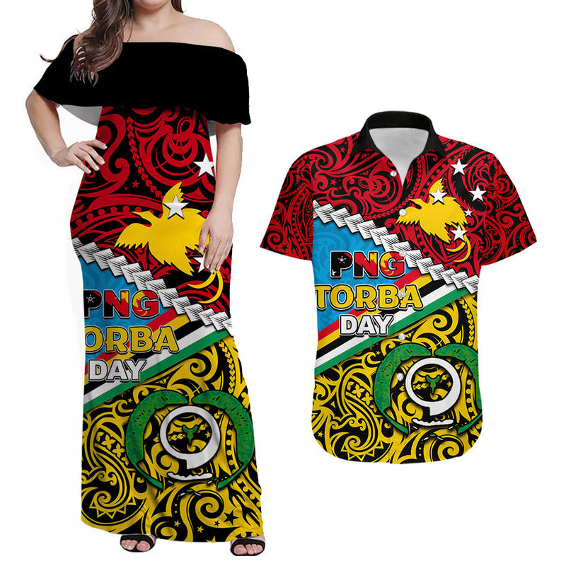 Matching Outfits For Couples PNG Torba Day Combo Dress And Shirt Happy Day