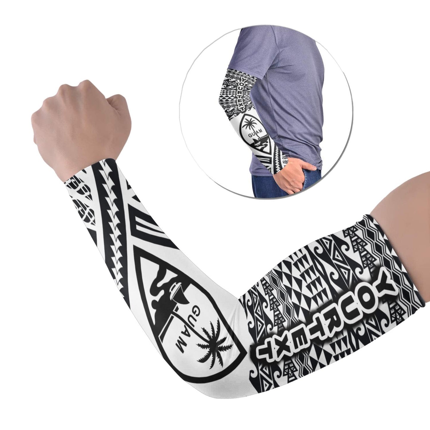Guam Custom Personalised Arm Sleeve - Polynesian Style (Set of Two)
