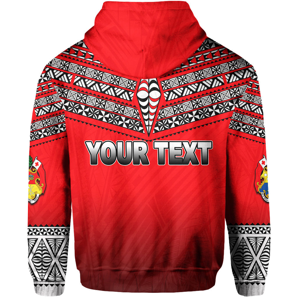 ( Personalised) Tonga Hoodie Ngatu Polynesian Red Style