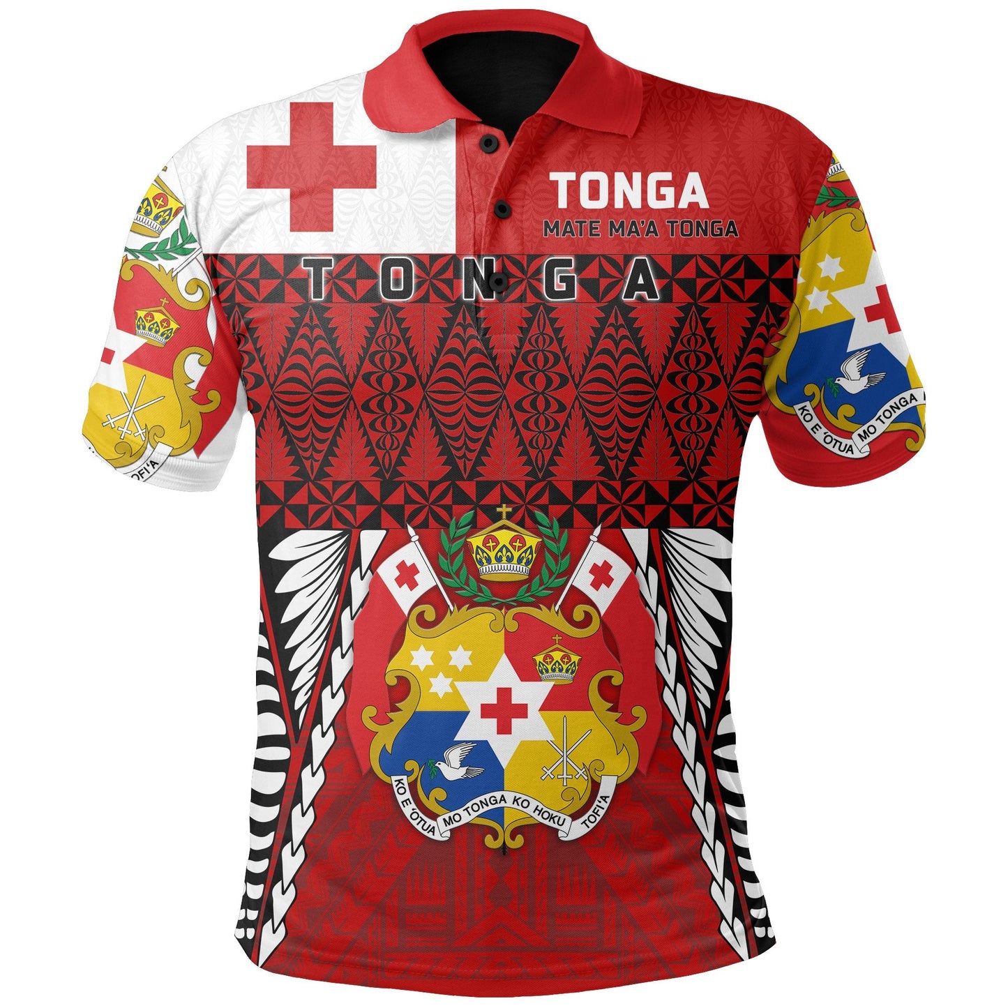 Mate Ma'a Tonga - Tonga Polo Shirt Rugby Style
