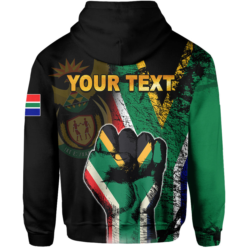 Custom South Africa Hoodie Flag Grunge Style