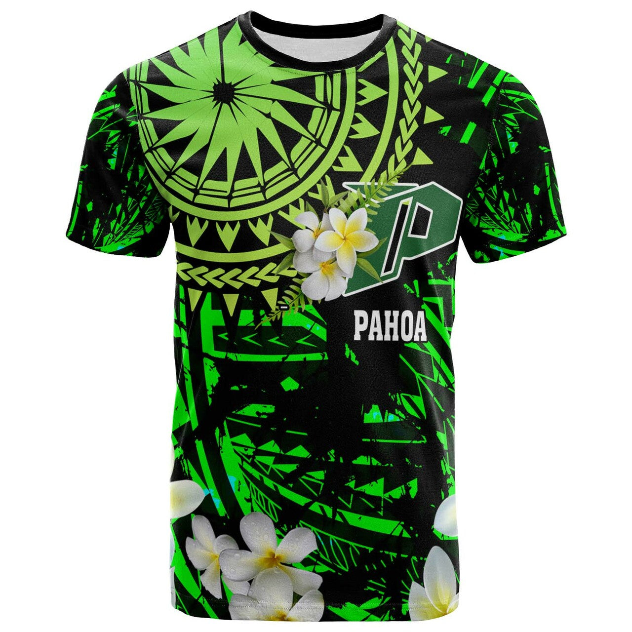 Hawaii Polynesian T-shirt Pahoa High & Intermediate School with Polynesian Patterns