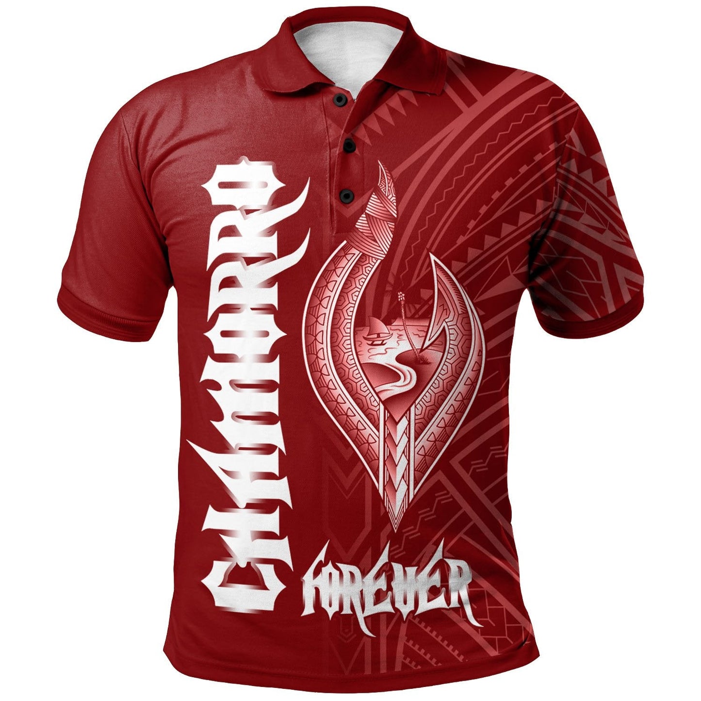Guam Polo Shirt - Chamorro Forever Red Color