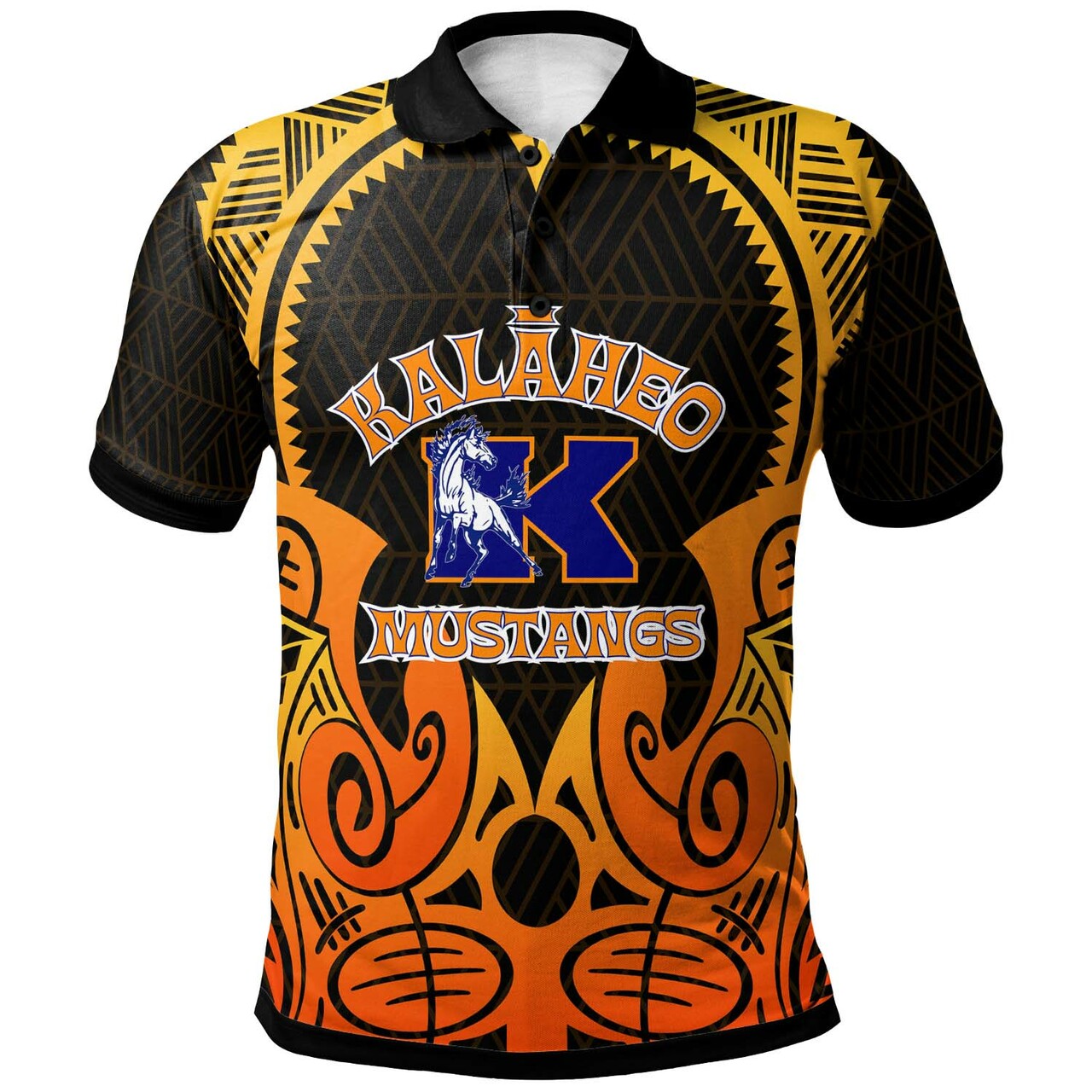 Hawaii Polynesian Polo Shirt - Kalaheo High School with Tribal Patterns Shirt