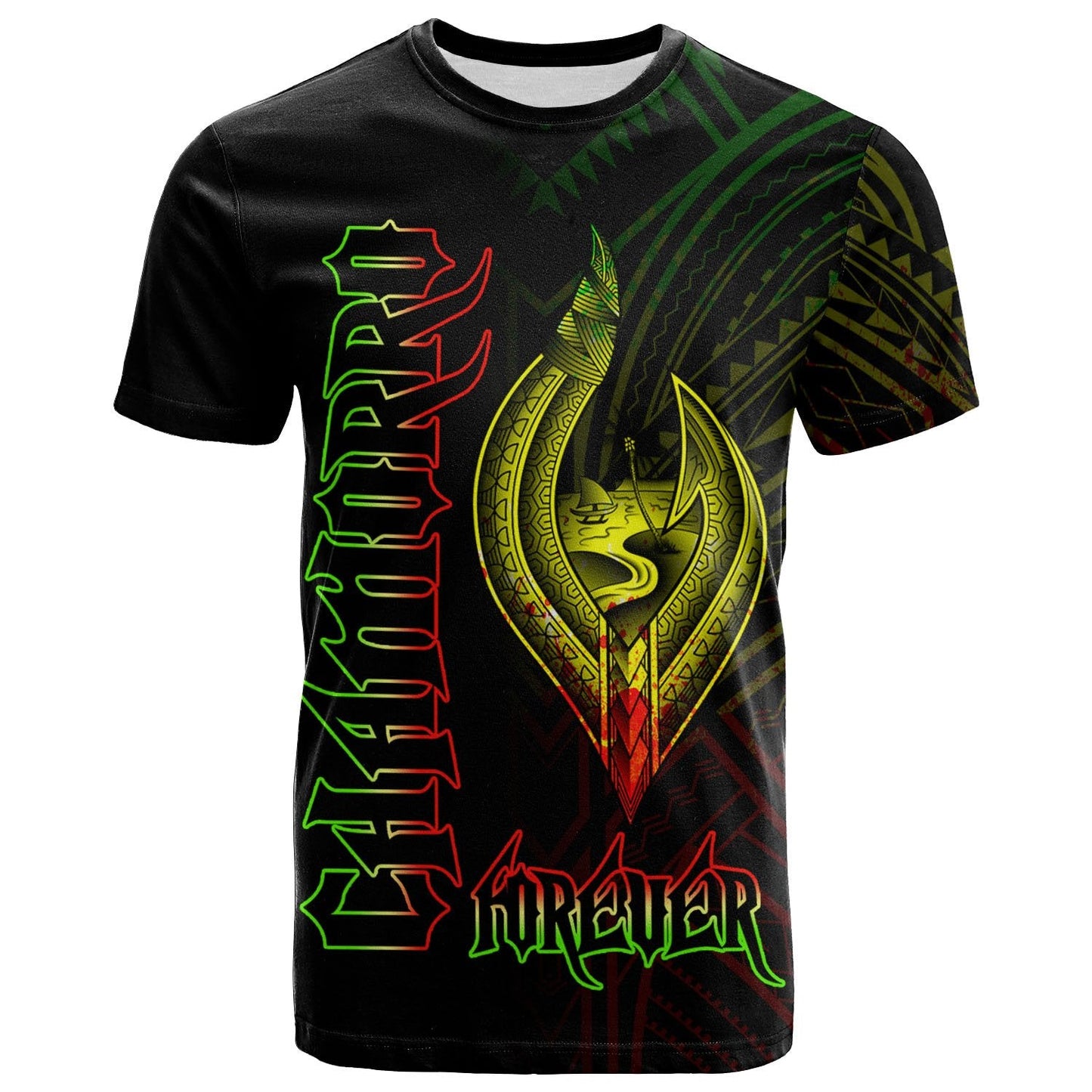 Guam T - Shirt - Chamorro Forever Reggae Color