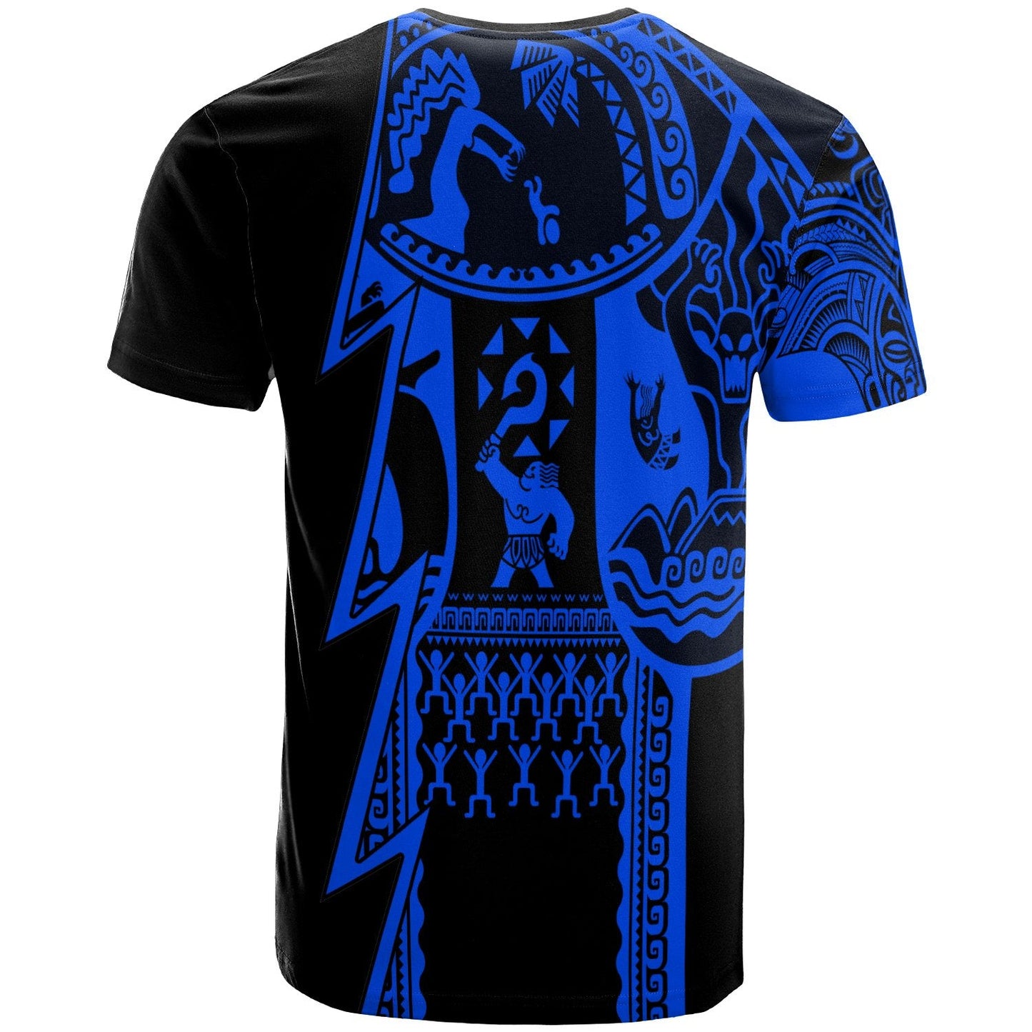 (Custom Personalised Text) Samoa Premium T Shirt Samoa Coat Of Arms Polynesian Tattoo Blue New