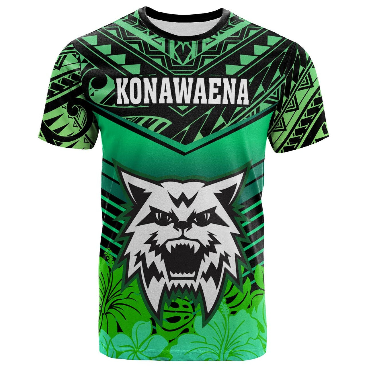Hawaii T-shirt Konawaena High School with Polynesian Patterns