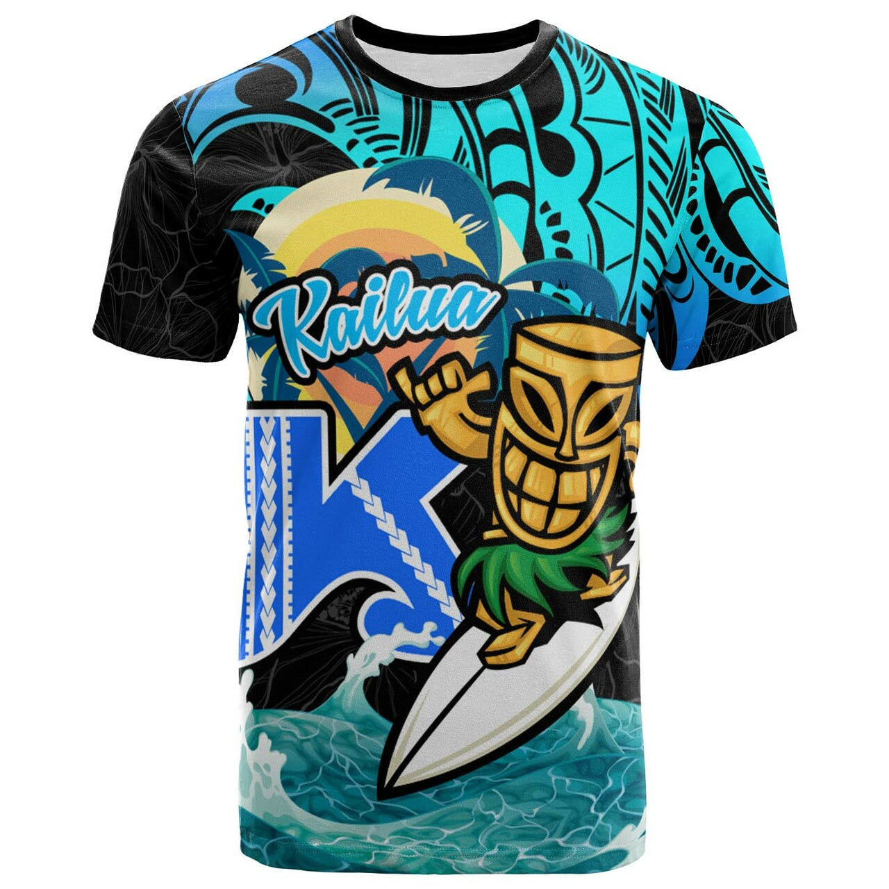 Hawaii Polynesian T-shirt Kailua High School Surfrider Tropical Polynesian Culture Pride