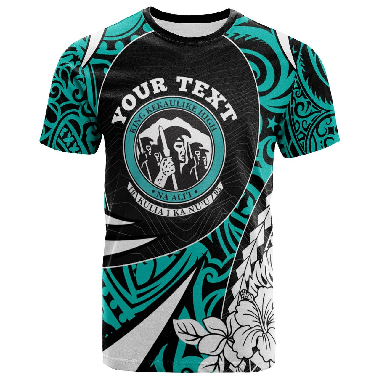 Hawaii Custom Personalised T-shirt King Kekaulike High School Polynesian Tribal Pattern