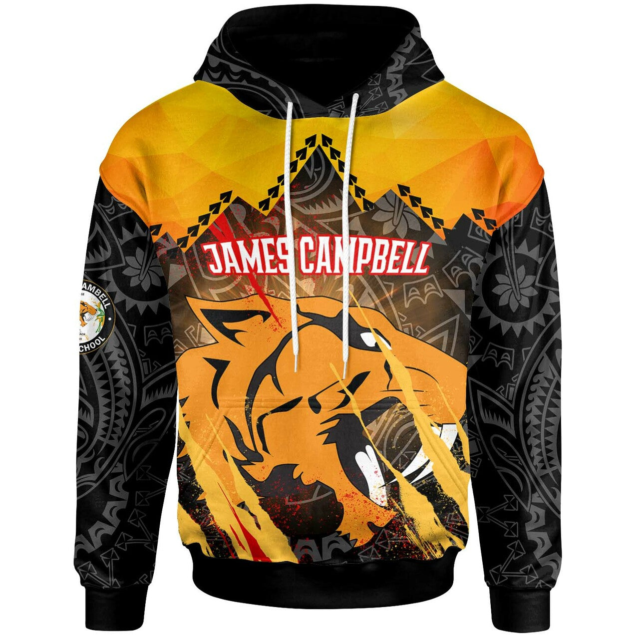 Hawaii Polynesian Hoodie James Campbell High School Polynesian Pattern