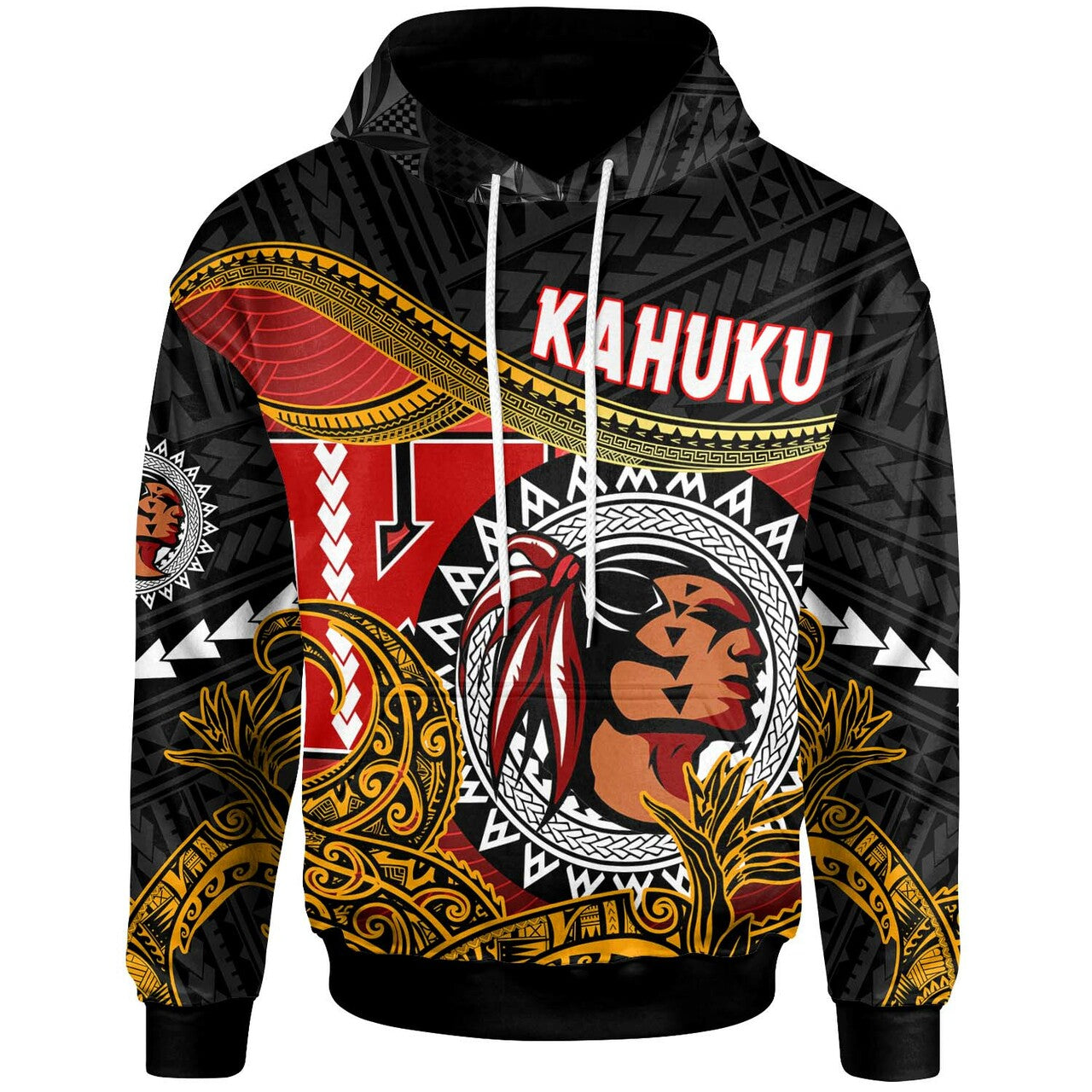 Hawaii Polynesian Hoodie Kahuku High & Intermediate School The Red Raiders Polynesian Culture Pride