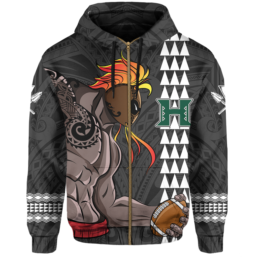 Polynesian Warrior Helmet Football Kanaka Kakau Hawaii Hoodie Gray