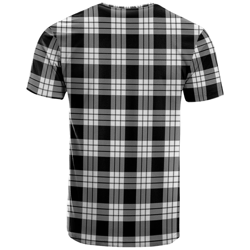 Printivon MacFarlane Black White Clan DNA In Me Tartan Crest T Shirt
