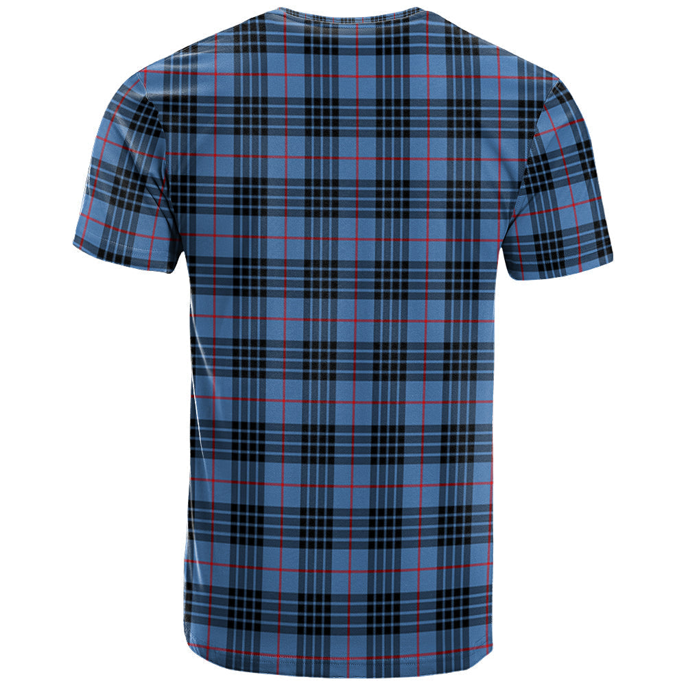 Printivon MacKay Blue Clan DNA In Me Tartan Crest T Shirt