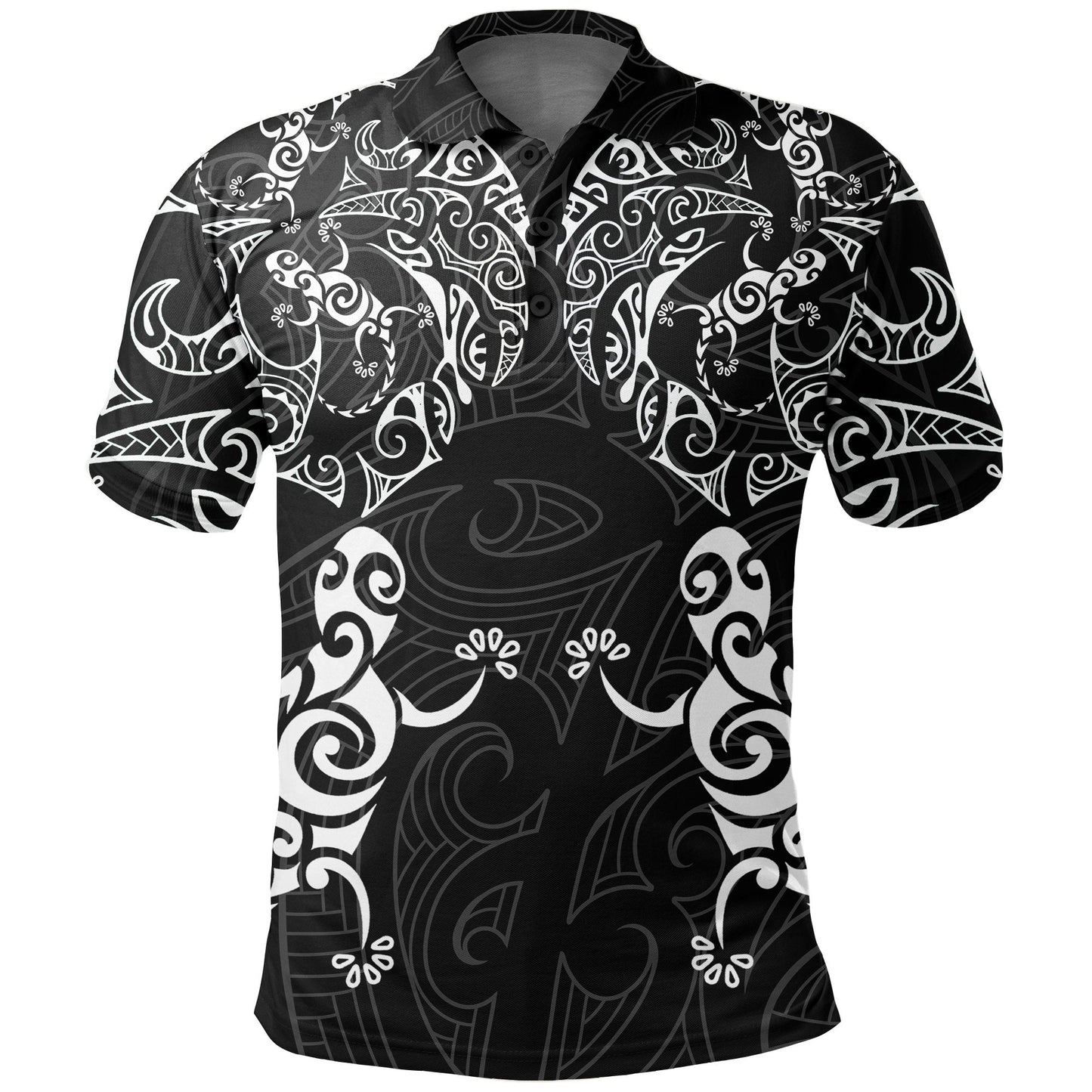 New Zealand Maori Polo Shirt, Tribal Lizard Tattoo Pullover Golf Shirts