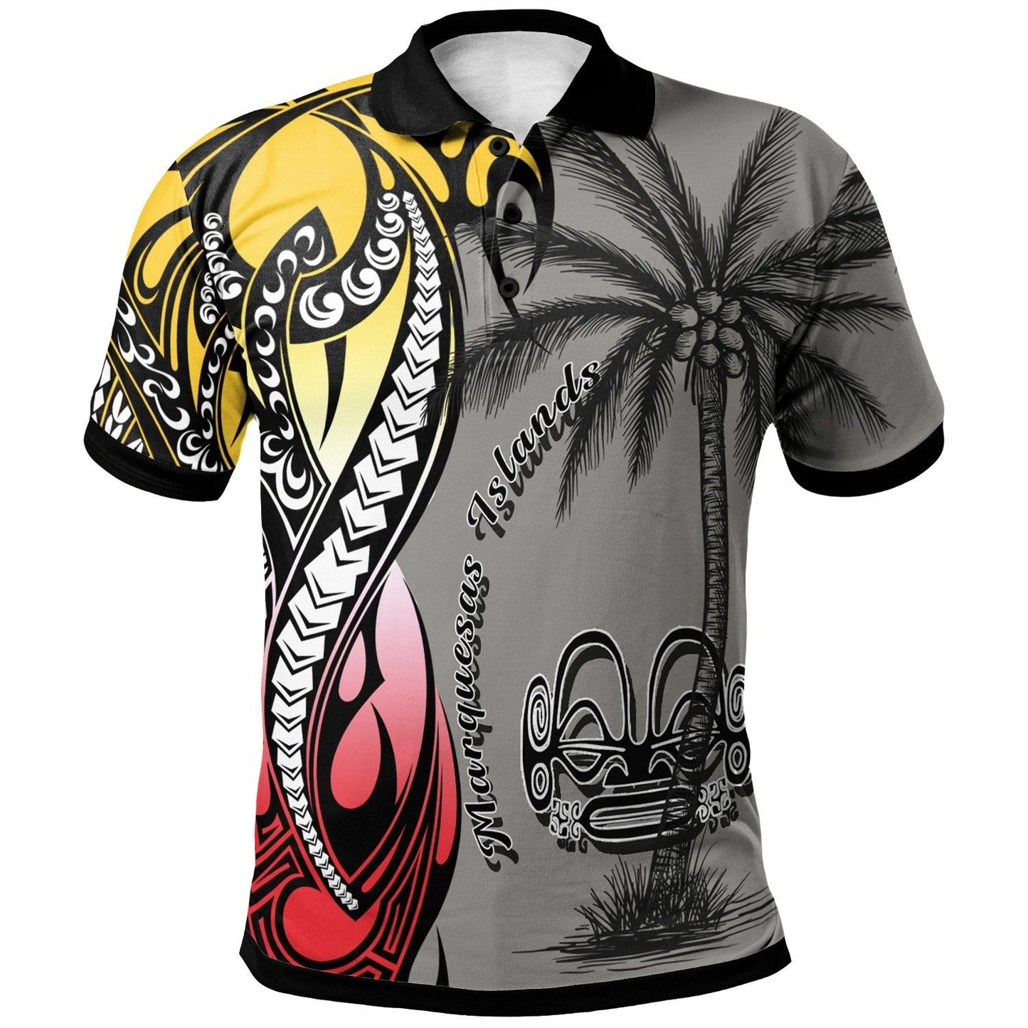 Marquesas Islands Polo Shirt - Classical Coconut Tree