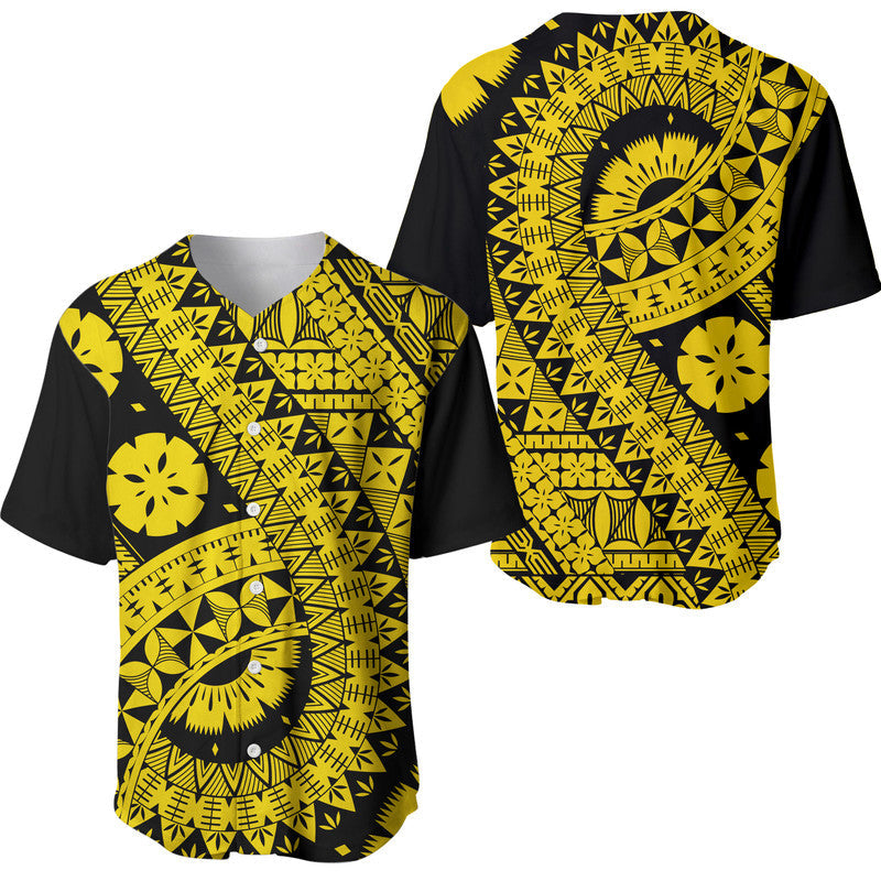 Polynesian Masi Kesa Gold Style Baseball Jersey