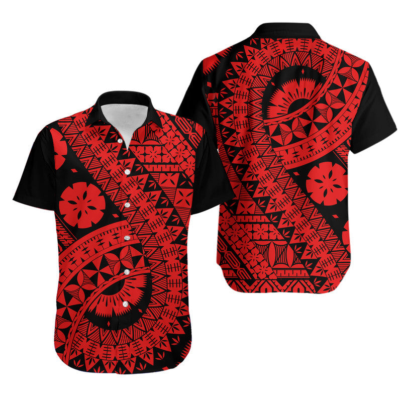 Polynesian Masi Kesa Red Style Hawaiian Shirt