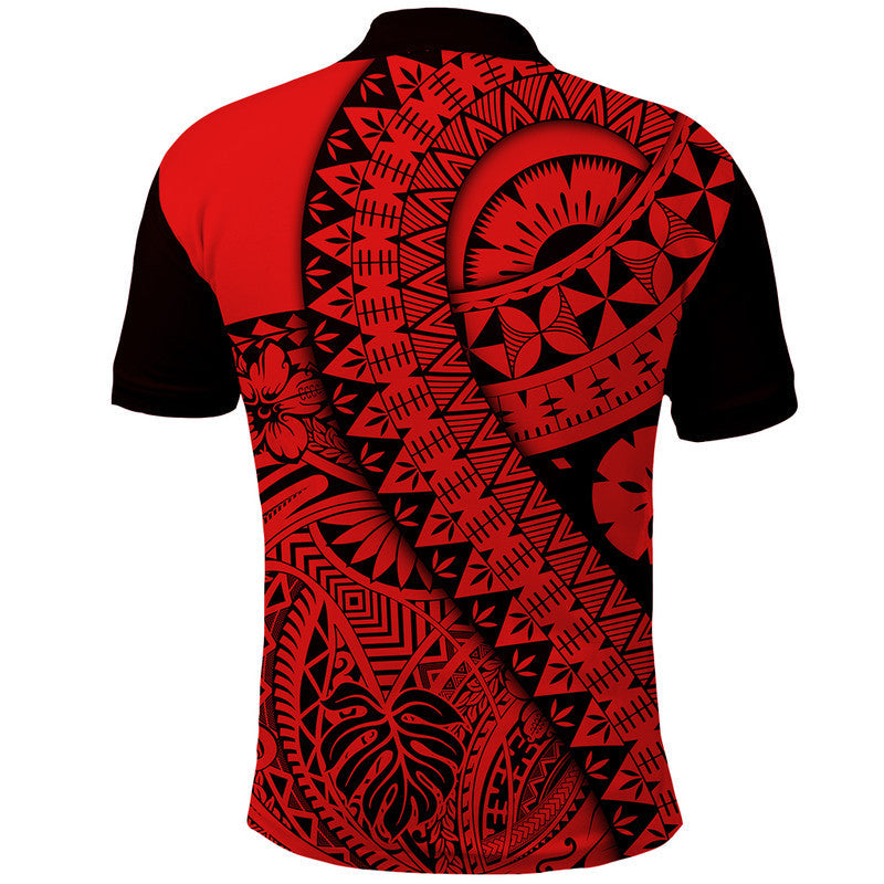 Polynesian Masi Kesa No2 Red Style Polo Shirt