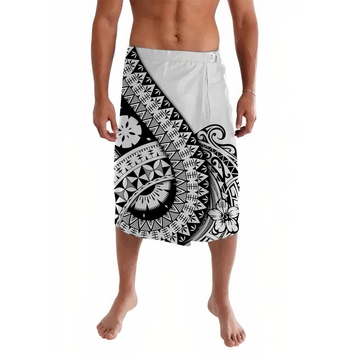 Polynesian Masi Kesa No2 Black Style Lavalava