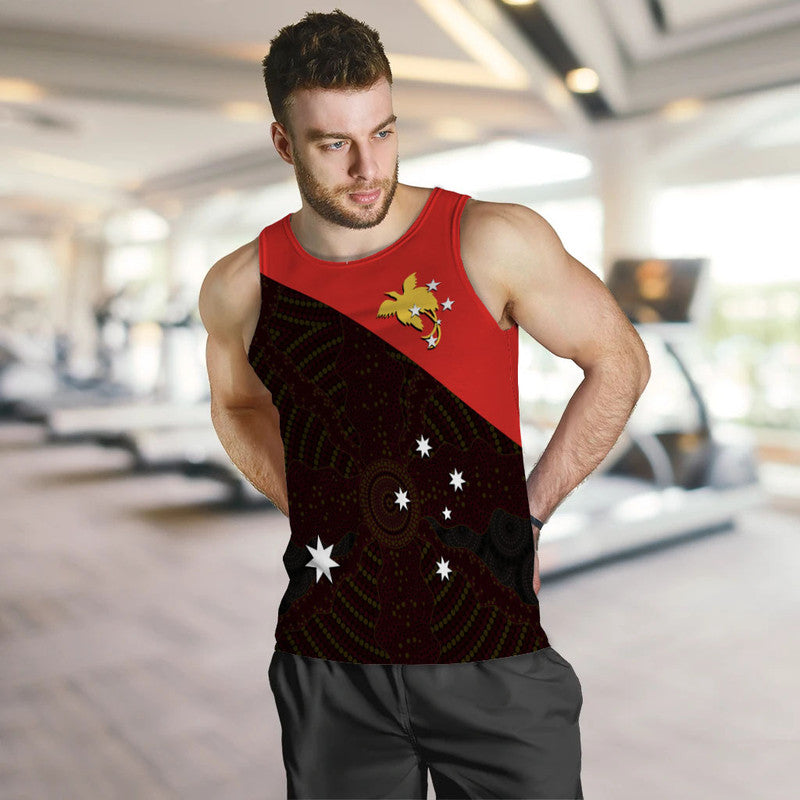Papua New Guinea And Australia Men Tank Top