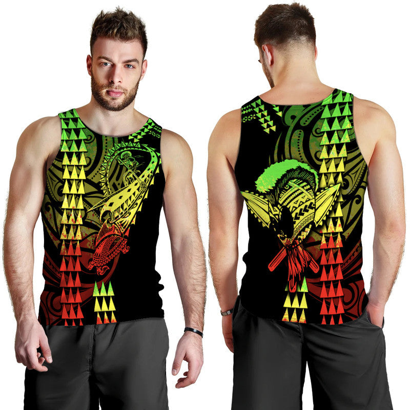 Hawaii Polynesian Warrior Kakau Men Tank Top Reggage