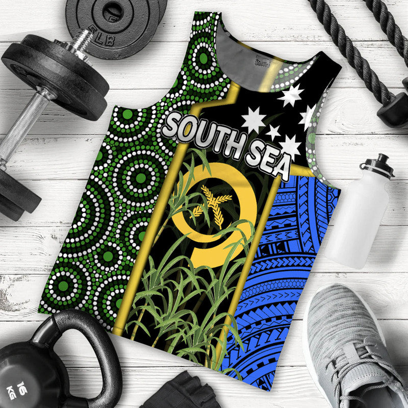 South Sea Islanders Flag Style Men Tank Top Vanuatu