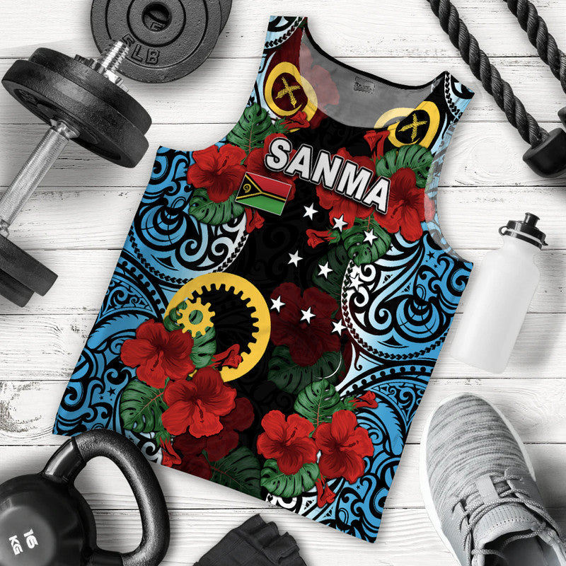 Vanuatu Sanma And Hibiscus Men Tank Top