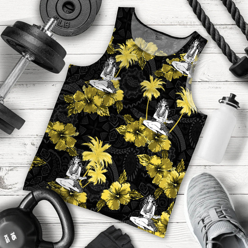 Men Tank Top Hawaii Summer Hula Girl No.5