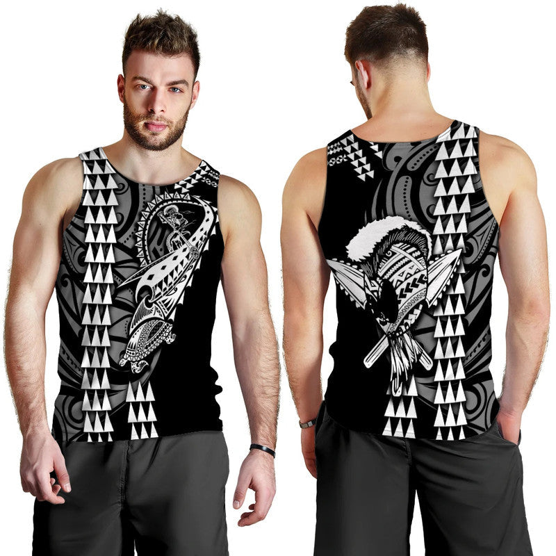 Hawaii Polynesian Warrior Kakau Men Tank Top White