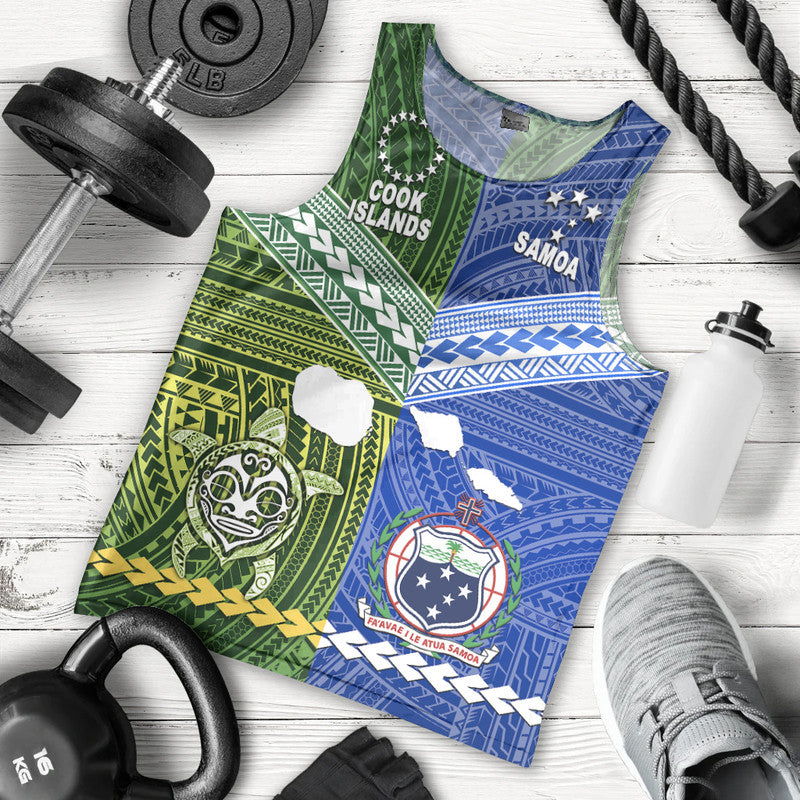 Samoa And Cook Islands Men Tank Top Together
